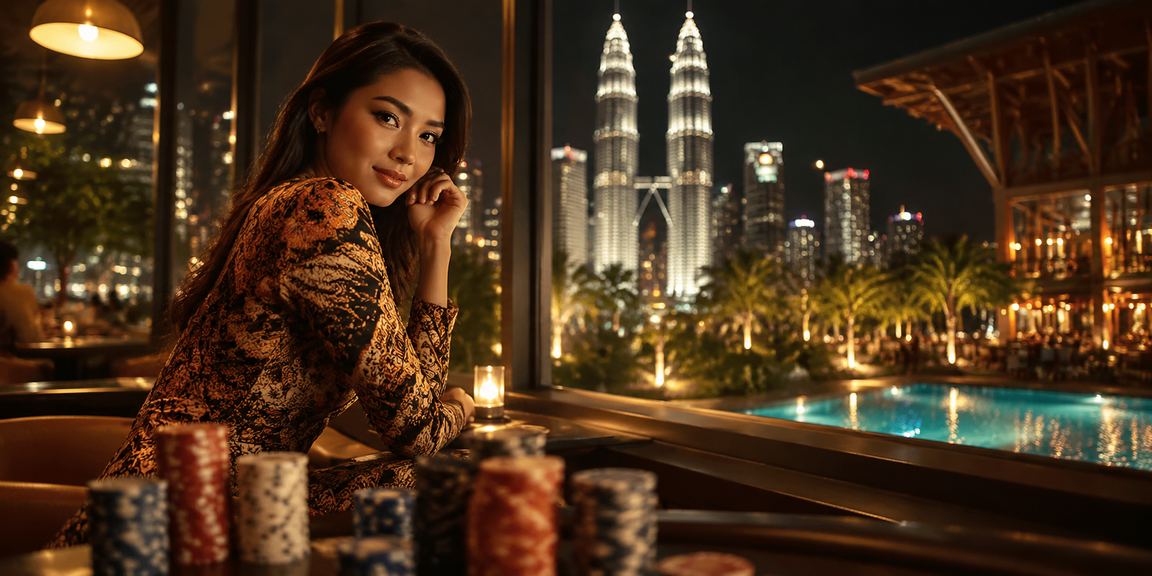 Suasana kasino hiburan bertema batik di Kuala Lumpur dengan gaya moden