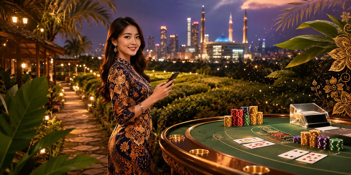 Permainan baccarat bertema batik di Selangor dengan suasana kasino mewah